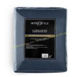 Hotel Style Navy/Light Blue Comforter Set Full/Que