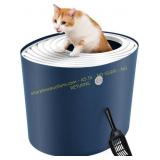 IRIS USA Cat Litter Box, Large Top Entry