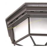 Secure Home 11.9-in W Black Flush Mount Light