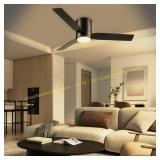 Globe Electric Caledon 52-in Black Smart Fan
