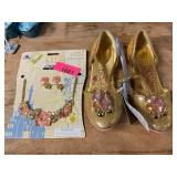 Disney Princess Belle: Size 2/3 Shoes, Jewelry Set