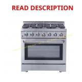 Duro 36 in. 6-Burner LP Gas Range with Convection