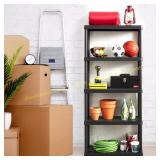 Gracious Living 5-Shelf Storage Unit, Black