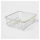 Steel Dish Drainer Brushed Nickel 13""