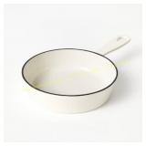 Figmint 6" Enameled Cast Iron Skillet, Cream