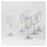 12.75oz 5 pk Stemmed Hutton Wine Glass Set