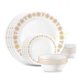 Corelle 16pc Butterfly Gold Dinnerware Set