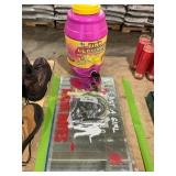 Mirror, ear buds, lemonade jar