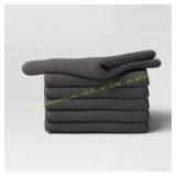6pk Cotton Dishcloths Gray - Room Essentials