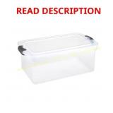4Ct Homz 64 Qt Latching Clear Storage