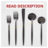 20pc Shapleigh Flatware Set Matte Black