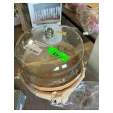 Round Glass & Wood Dessert Stand - Threshold