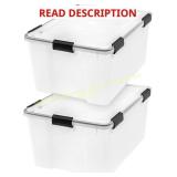IRIS USA 59.4L WeatherPro Storage Box 2pk