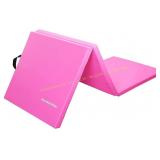 BalanceFrom 6x2 ft 3-Panel Folding Mat, Pink