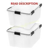 3ct IRIS USA 59.4L WeatherPro Storage Box