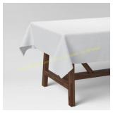 Threshold 120x60in. Solid Tablecloth, White
