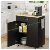 Walsunny Kitchen Island with Storage Cart