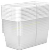 10-Pack 6-Qt Clear Storage Boxes with Lids