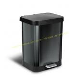 Glad 13-Gal Pewter Stainless Step-On Trash Can Lid