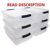Cleverstore 16 qt Plastic Tote (6-Pack)