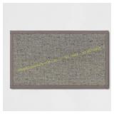 2ct Threshold 34x20in Textured Kitchen Rugs, Gray