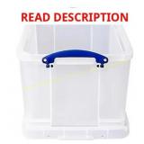2pk Really Useful Boxes Plastic Storage Box, 32L
