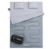 Gray 87" L 2-Person Sleeping Bag