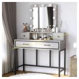 RoyalCraft Vanity Desk with Mirror, Lights
