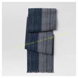 Threshold 14x108 Cotton Striped Table Runner, Blue
