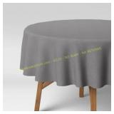 70 in. Solid Tablecloth Gray - Threshold