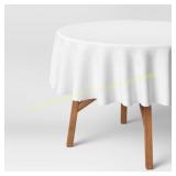 70 in. White Solid Tablecloth - Threshold