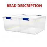 Homz 66 Qt Stackable Containers (2 Pack)