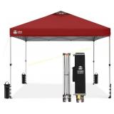 CROWN SHADES 12x12 Pop Up Canopy, Red