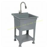 UTILITYSINKS 24" Freestanding Sink, Grey