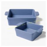 Figmint Stoneware Square Baking Dish Set, 2qt