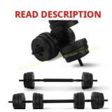 Fitvids 60lb Adjustable Dumbbell Set, 2-in-1