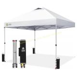 CROWN SHADES 10x10 Pop Up Canopy, Silver Top
