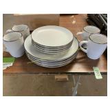Home Rockaway Stoneware Dinnerware Set, for 4