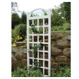 76 in. x 28 in. White Vinyl Cambridge Trellis