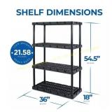 Gracious Living XL 4-Shelf Storage Unit