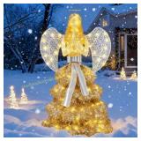 Vongrasig 5ft Lighted Christmas Angel Outdoor