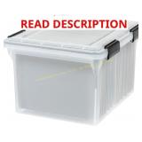 IRIS WeatherPro File Box, Clear 30L, Lid