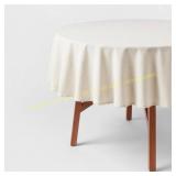 Threshold Cotton Round Tablecloth, Off-White