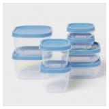 Room Essentials 16pc Plastic Storage Blue