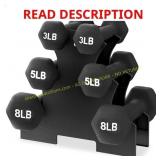 BalanceFrom Hexagon Dumbbell Set with Stand