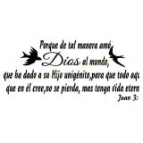 Spanish Wall Decals - John 3:16 Bible Verse
