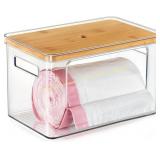 Hudgan Stackable Storage with Bamboo Top