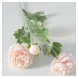 Silk Pink Peonies Artificial Flowers with Stems