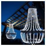 SUNNYPARK 11x11 in. Solar LED Crystal Chandelier