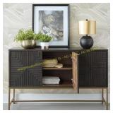 Elinmore Brown/Gold 36 in. H Accent Cabinet